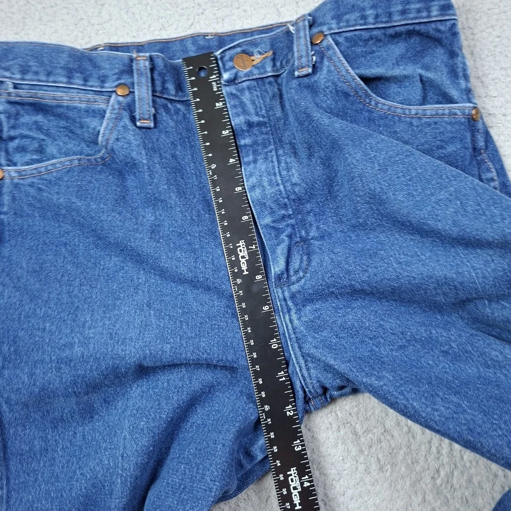 Wrangler 936PWD Cowboy Cut Slim Fit Jeans Mens 34x33 Blue Denim Straight Leg